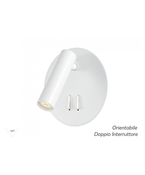 Applique Lampada Led Da Parete Comodino Per Lettura Doppia Illuminazione 3W 6W 3000K SKU-211489