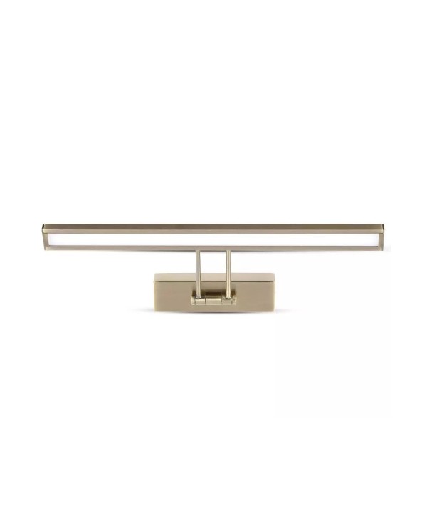 Applique Lampada Led Da Parete Moderna 8W Bronzo Lunghezza 455mm 3000K Con Braccio Per Specchio Bagno e Quadri SKU-213983