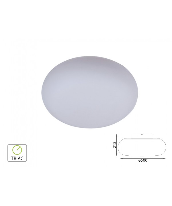 Applique Lampada Led Da Parete o Plafoniera Da Soffitto Moderna 40W Rotonda Diametro 500mm 3000K Dimmerabile Triac Dimmer SKU-40061