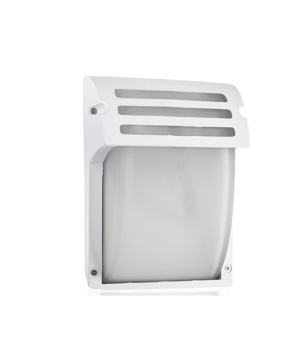 Applique Lampada Da Parete Giardino Esterno Attacco E27 Colore Bianco Vetro Opale SKU-7077