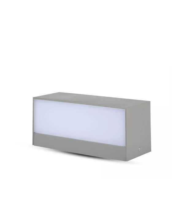 Applique Lampada LED da Muro Rettangolare 12W Doppio Fascio Luminoso Colore Grigio 4000K IP65 SKU-218243
