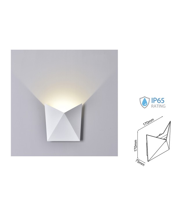 Applique Lampada LED da Muro Scudo a Tasca 5W 4000K Carcassa Bianca IP65 SKU-8281