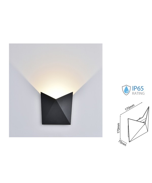 Applique Lampada LED da Muro Scudo a Tasca 5W 3000K Carcassa Grigia IP65 SKU-218284