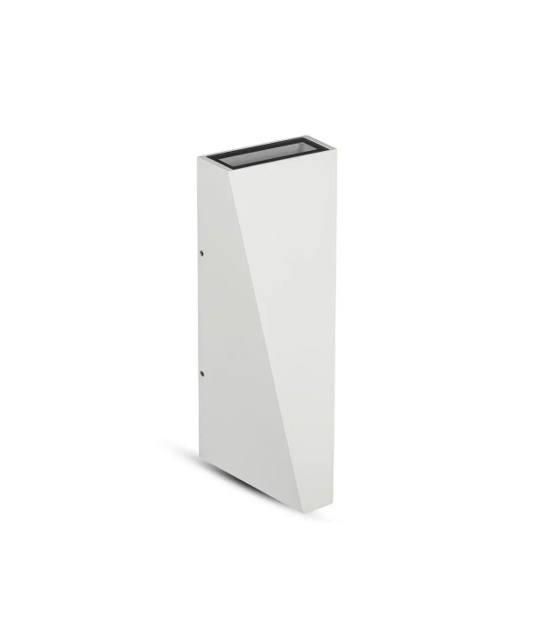 Applique Lampada LED da Muro Piramide 6W 3000K Carcassa Bianca Doppio Fascio Luminoso Up-Down IP65 SKU-8295