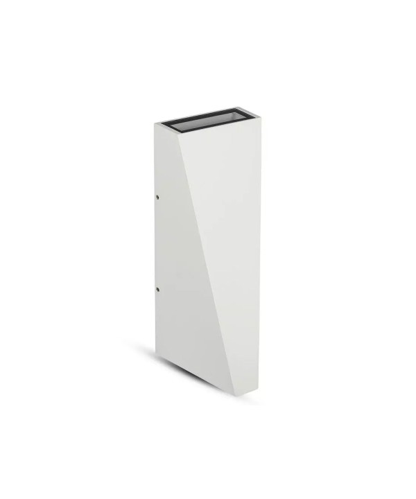 Applique Lampada LED da Muro Piramide 6W 4000K Carcassa Bianca Doppio Fascio Luminoso Up-Down IP65 SKU-8296