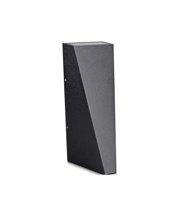 Applique Lampada LED da Muro Piramide 6W 3000K Carcassa Nera Doppio Fascio Luminoso Up-Down IP65 SKU-8297