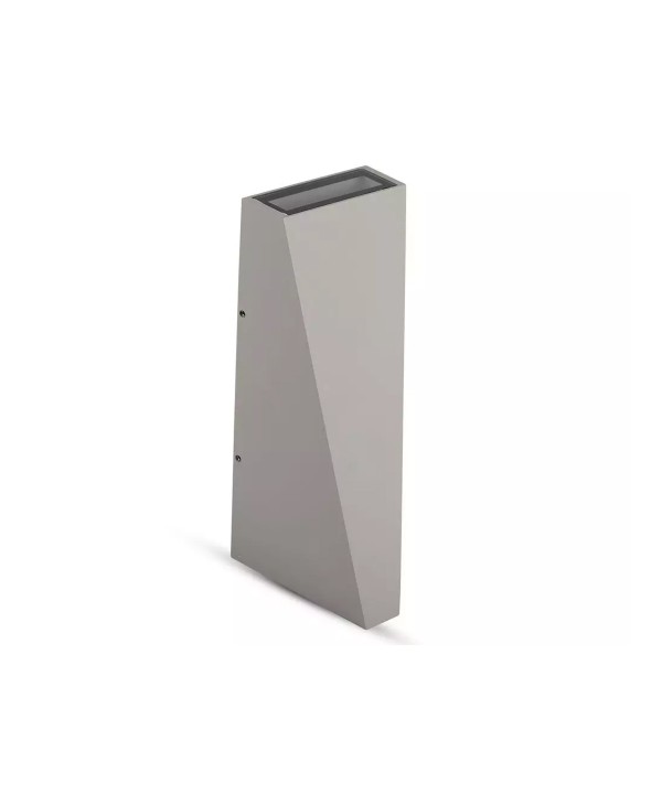 Applique Lampada LED da Muro Piramide 6W 4000K Carcassa Grigia Doppio Fascio Luminoso Up-Down IP65 SKU-8300