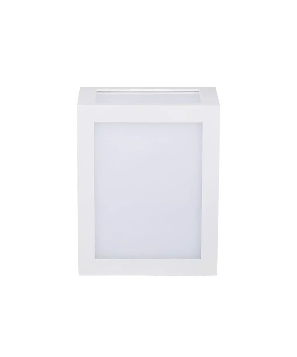 Applique Lampada Led Da Muro Parete a Lanterna 12W 6400K Carcassa Bianca IP65 360 Gradi SKU-8336