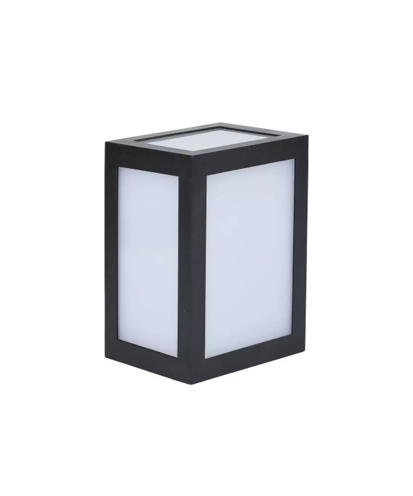 Applique Lampada Led Da Muro Parete a Lanterna 12W 3000K Carcassa Nera IP65 360 Gradi SKU-8340