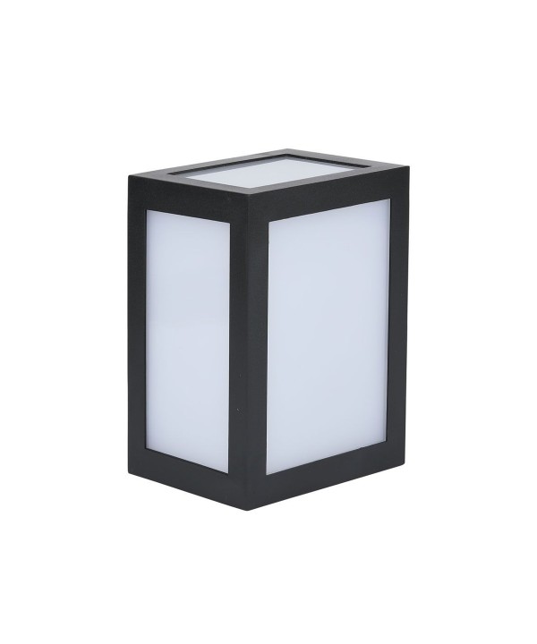 Applique Lampada Led Da Muro Parete a Lanterna 12W 6400K Carcassa Nera IP65 360 Gradi SKU-8342