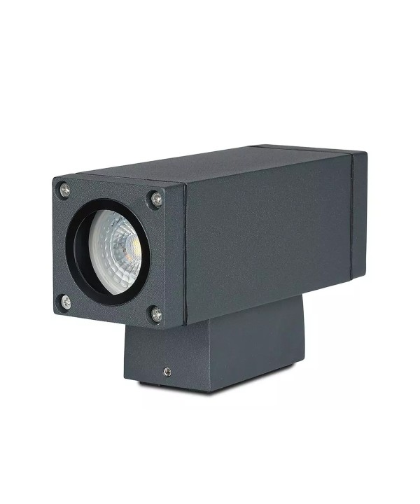 Applique Da Parete e Muro Con Portalampada GU10 Illuminazione Doppio Fascio Up-Down IP44 Carcassa Nera SKU-8627