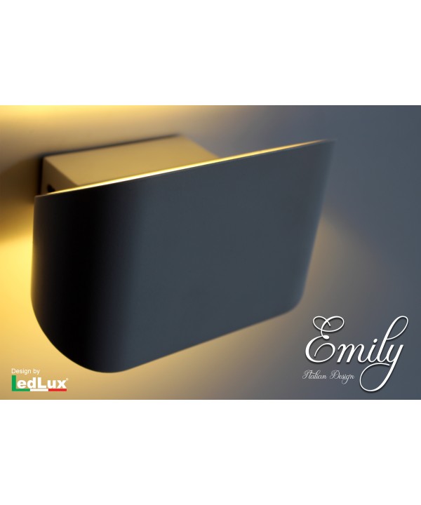 Applique Led Da Parete Modello Emily Italian Design Moderna 6W Bianco Caldo