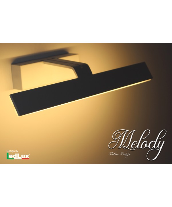 Applique Led Da Parete Modello Melody Italian Design Moderna 10W Specchiera Bianco Caldo