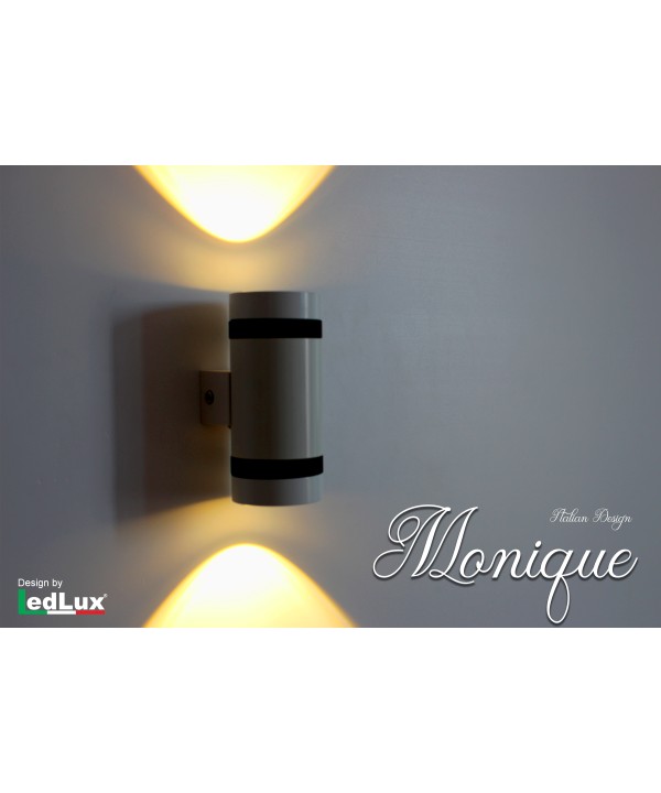 Applique Led Da Parete Modello Monique Italian Design Moderna 6W Doppio Illuminazione Bianco Caldo