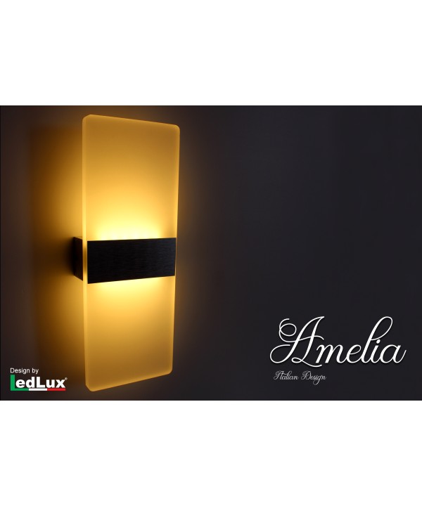 Applique Led Da Parete Modello Amelia Italian Design Moderna 6W Bianco Caldo