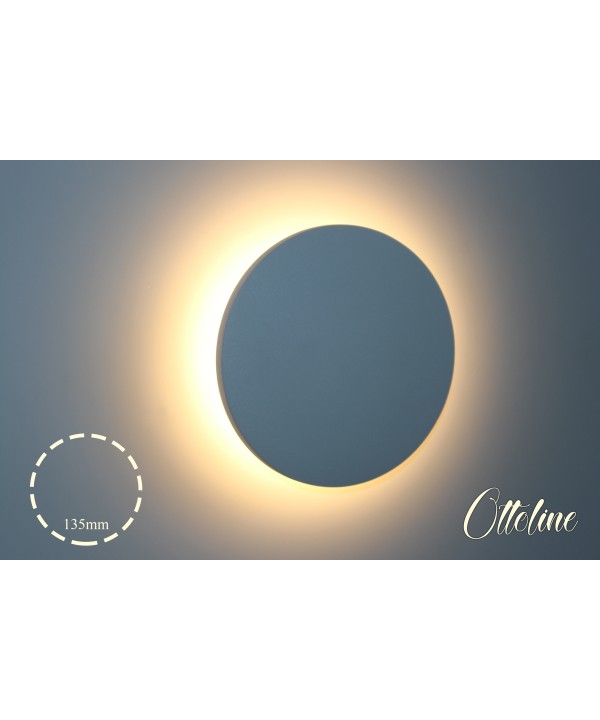 Applique Led Da Parete Ottoline 6W Bianco Caldo 3000K IP65 Rotondo 360 Gradi Carcassa Bianca SKU-7524