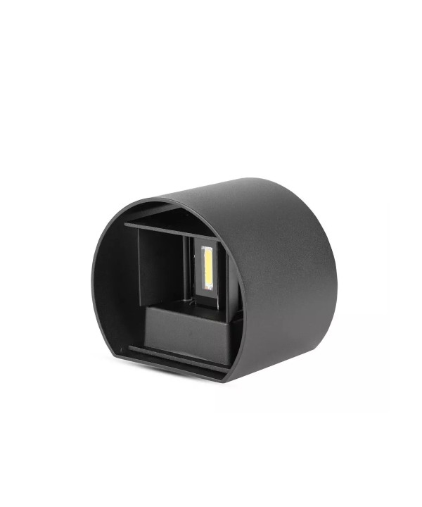 Applique Led Da Parete Bryana 6W 4000K Carcassa Nera Circolare IP65 Doppio Illuminazione Angolo Regolabile SKU-7090