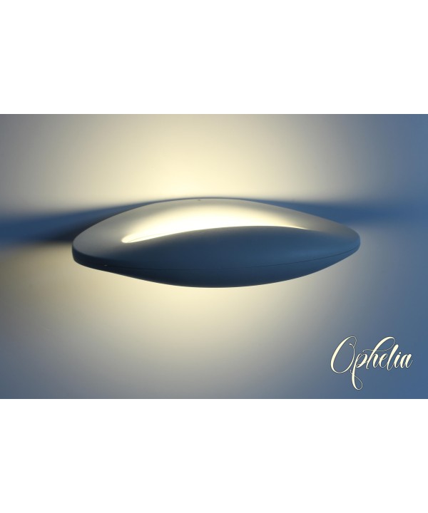 Applique Led Da Parete Ophelia 10W Bianco 4000K Ovale Design Moderna Carcassa Bianca SKU-8308