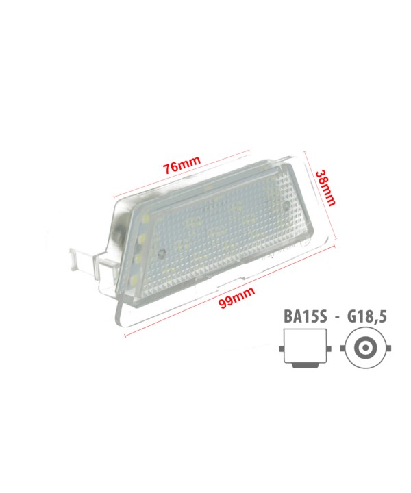 Kit Luci Targa Led Opel Astra G 1998-2004 Hatch Saloon Bianco Canbus 12V 2W
