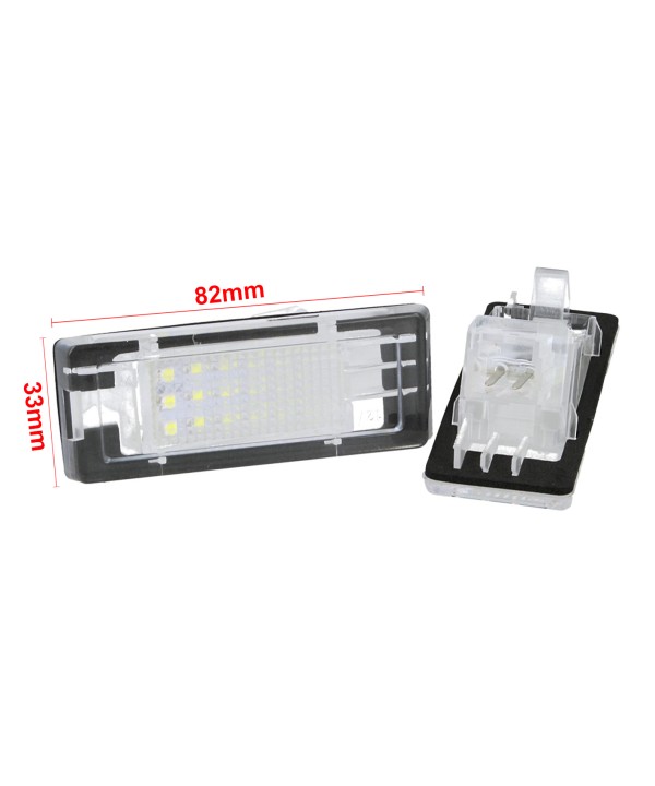 Kit Luci Targa Led Dacia Duster Dopo 2010 12V 3W Canbus Bianca E9