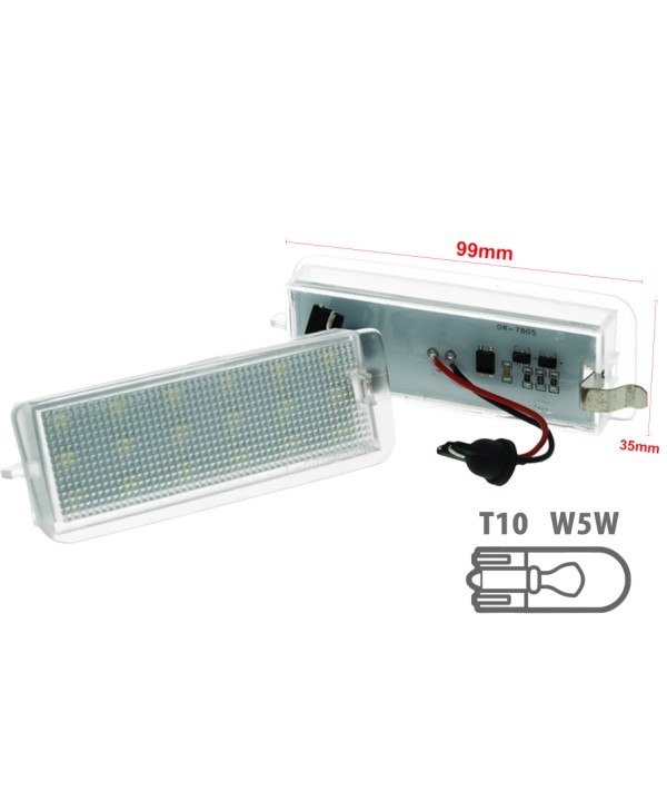 Kit Luci Targa Led Nissan Bluebird Cefiro Canbus No Errore Bianco 12V 2W