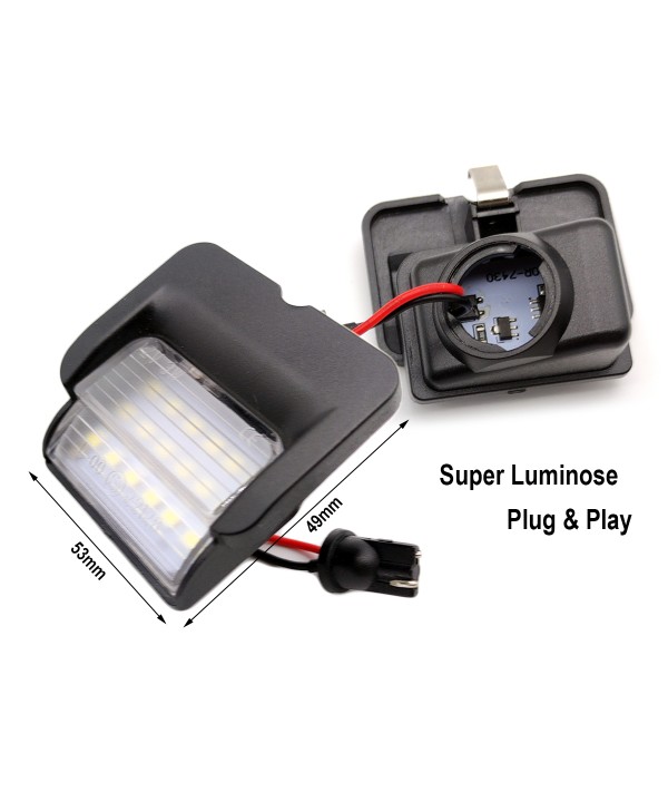 Kit Luci Targa Led VW Polo 6N 1994-1999 Canbus No Errore Bianco 6000K 12V 5W