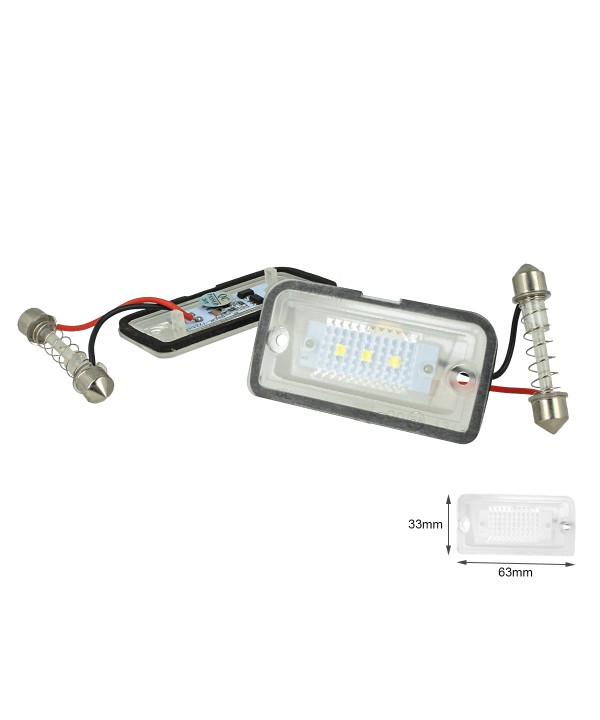 Kit Luci Targa Led Mercedes Benz CLK W209 C209 A209 Da 2002 A 2009 Bianco Canbus No Errore