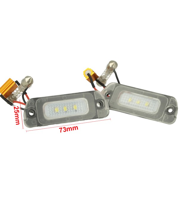 Kit Luci Targa Led Mercedes Benz Classe R W251 ML W164 GL X164 12V 3W Resistenza Inclusa