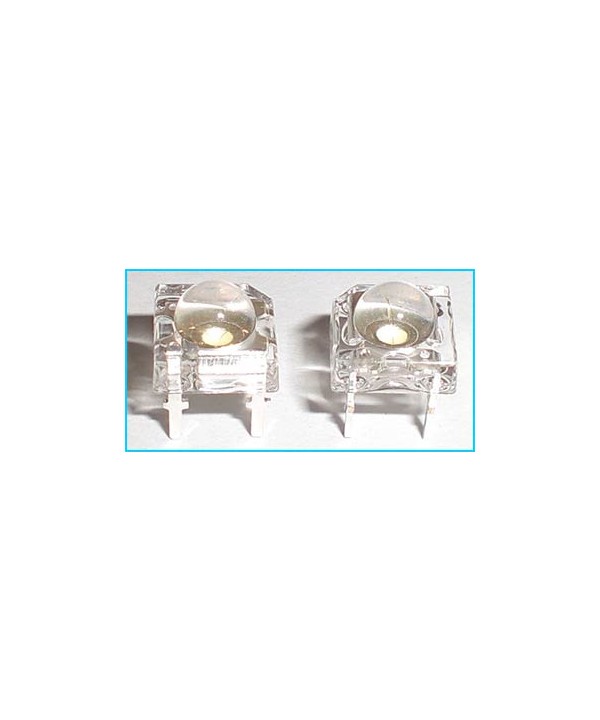 100 PZ LED F5 Super Flux diametro 5mm a 4 Piedi Bianco 6000K 3,1-3,3V