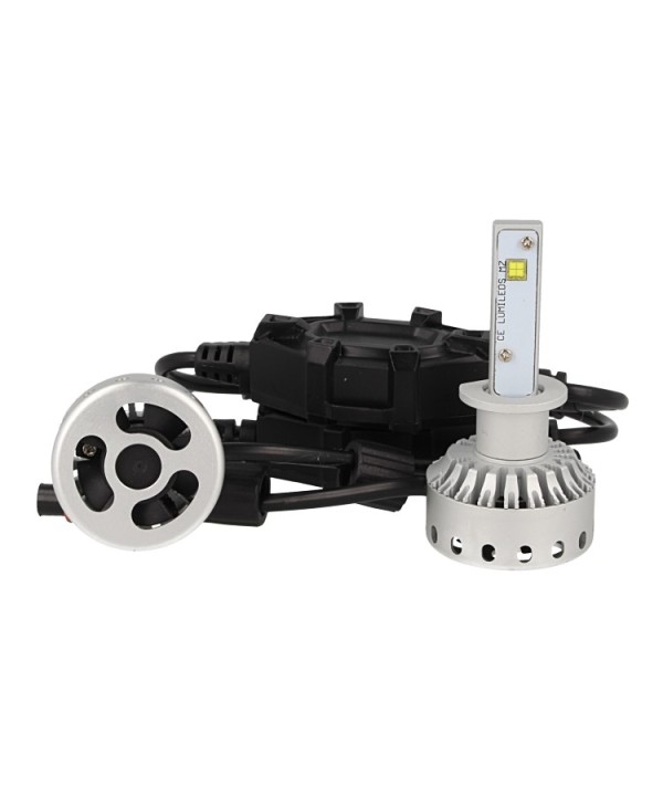 Kit Full Led Canbus H1 40W 5000 Lumens Dissipazione Con Ventilatore 12V 24V 2 Smd Philips MZ Attacco Smontabile Fuoco Regolabile