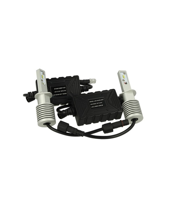 Kit Full Led Canbus H1 30W Slim 12V 24V Dissipatore In Alluminio 3000 Lumens Bianco Ghiaccio