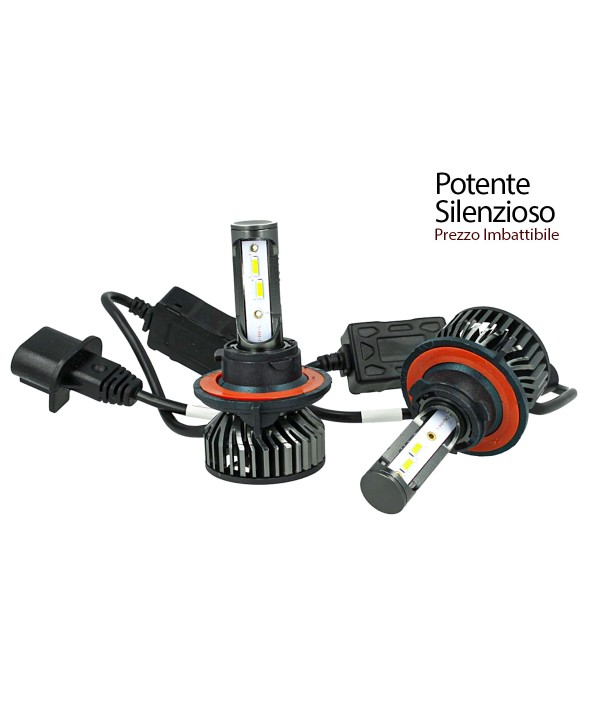 Kit Full Led Cob H13 26W Reale 12V Con Ventola Raffrenddamento Silenziosa Attacco Regolabile 2200 Lumen