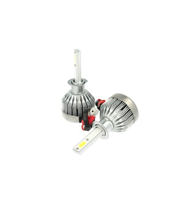 Kit Full Lampada Led Cob H1 20W 12V 24V Bianco 6000K Per Abbagliante e Fendinebbia Senza Driver