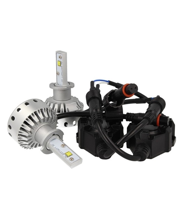 Kit Full Led Canbus H3 40W 5000 Lumens Dissipazione Con Ventilatore 12V 24V 2 Smd Philips MZ Attacco Smontabile Fuoco Regolabile