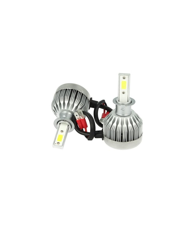 Kit Full Lampada Led Cob H3 20W 12V 24V Bianco 6000K Per Abbagliante e Fendinebbia Senza Driver