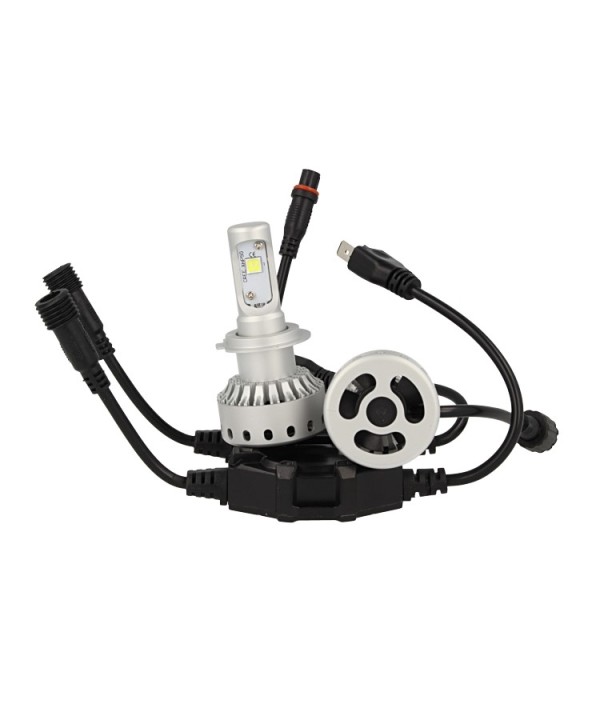 Kit Full Led Canbus H7 40W 5000 Lumens Dissipazione Con Ventilatore Ventola 12V 24V 2 Cree XHP 50 Lampada Corta Attacco Smontabile