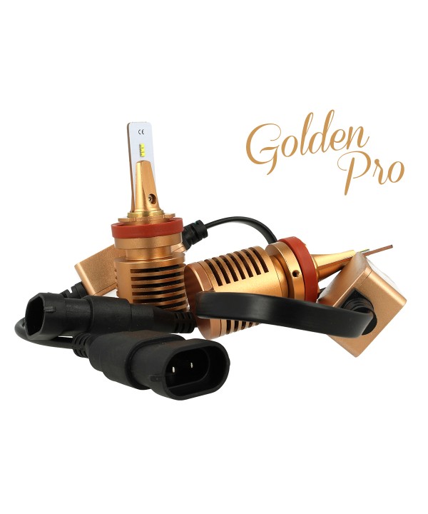 Kit Full Led Canbus Golden Pro H8 H11 H9 25W 12V 4000 lm Super Slim Facile Da Installare Raffredamento Ventola