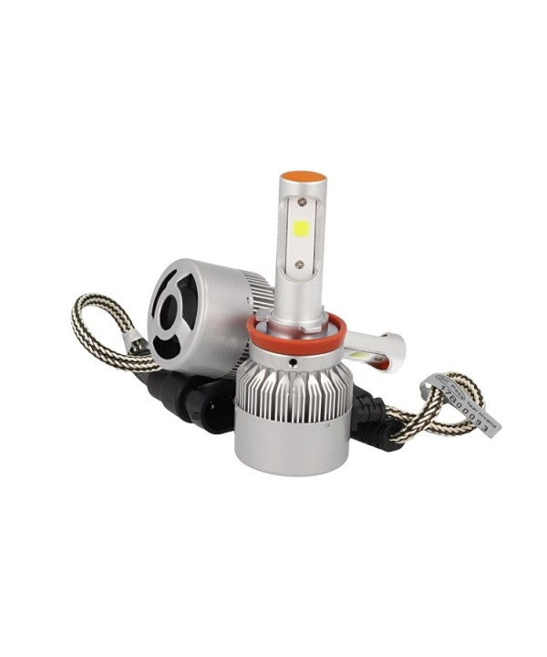 Kit Full Led Cob H8 H11 H9 30W Con Ventilatore 12V 24V All In One Senza Driver 3000 Lumen
