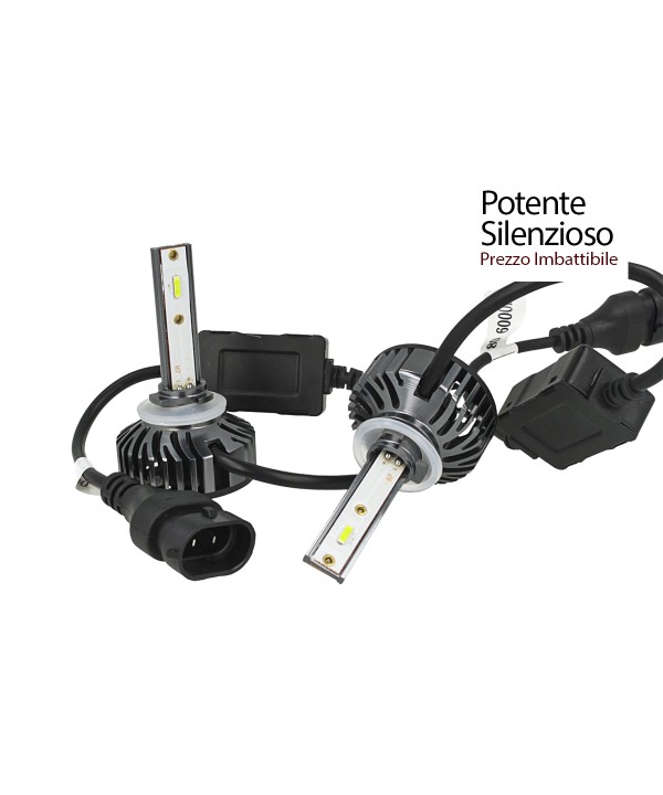 Kit Full Led Cob H27 880 PG13 881 PGJ13 26W Reale 12V Con Ventola Raffrenddamento Silenziosa Attacco Regolabile 2200 Lumen
