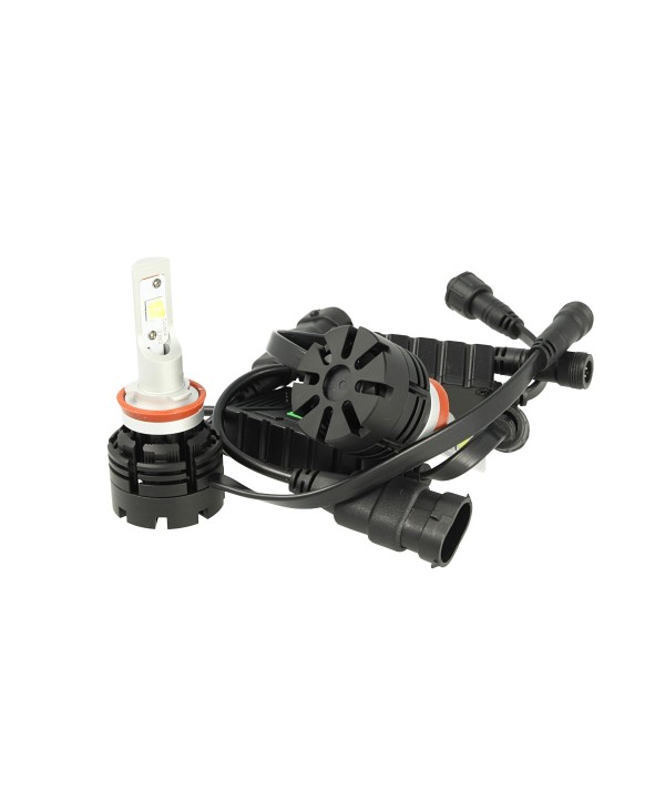 Kit Full Led Canbus H8 H11 H9 40W Specifica Per Auto Con Faro Lenticolare Dissipatore A Ventola Cree XHP 70 Attacco Smontabile Fuoco Regolabile