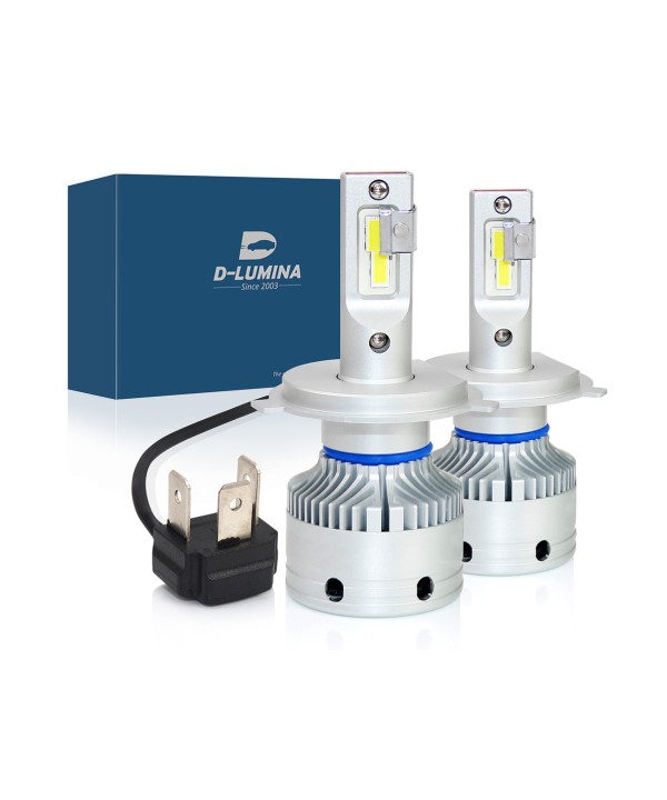 Kit Full Led H4 12V 50W 8000 Lumen Canbus All In One IP65 Dissipazione a Ventola