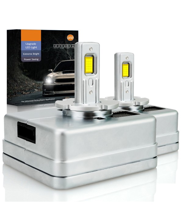 Kit Full Led Premium D5S 80W 12V 6000K 12000 Lumen 100% Canbus Piu Luminoso