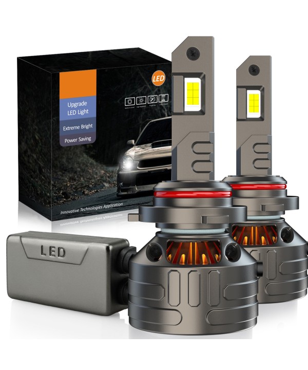 Kit Full Led Premium HB3 9005 HB4 9006 12V 24V 6000K 18000 Lumen 100% Canbus Piu Luminoso