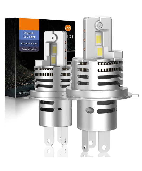 Kit Full Led Compatto H4 12V 45W 8000 Lumen Canbus All In One IP65 Dissipazione a Ventola