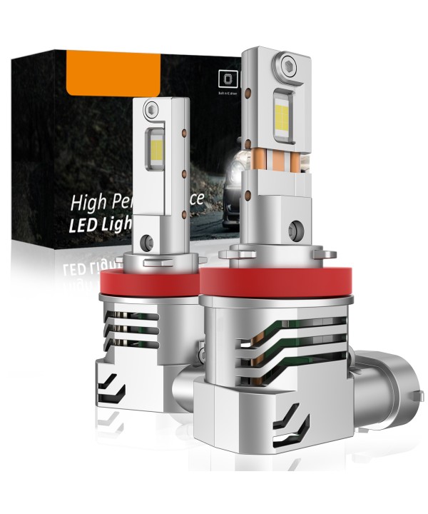 Kit Full Led Compatto H8 H11 12V 45W 8000 Lumen Canbus All In One IP65 Dissipazione a Ventola