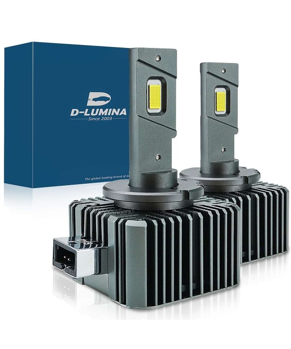 Kit Full Led Ultra Mini D3S D3R 70W 6000K 13000 Lumen 4 Volte Piu Luminoso Rispetto Xenon