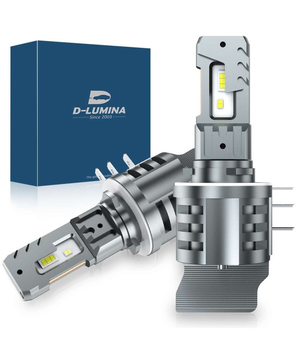 Kit Full Led Ultra Mini H15 130W 12V 24V 6000K 13000 Lumen IP67 100% Canbus Piu Luminoso