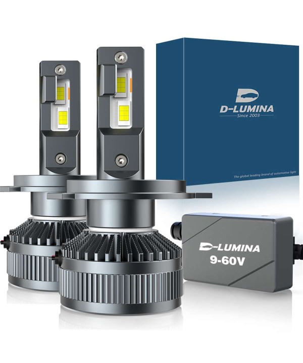 Kit Full Led Ultra Mini H4 130W 12V 24V 6000K 13000 Lumen IP67 100% Canbus Piu Luminoso
