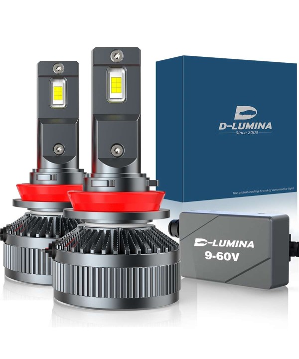 Kit Full Led Ultra Mini H8 H9 H11 130W 12V 24V 6000K 13000 Lumen IP67 100% Canbus Piu Luminoso