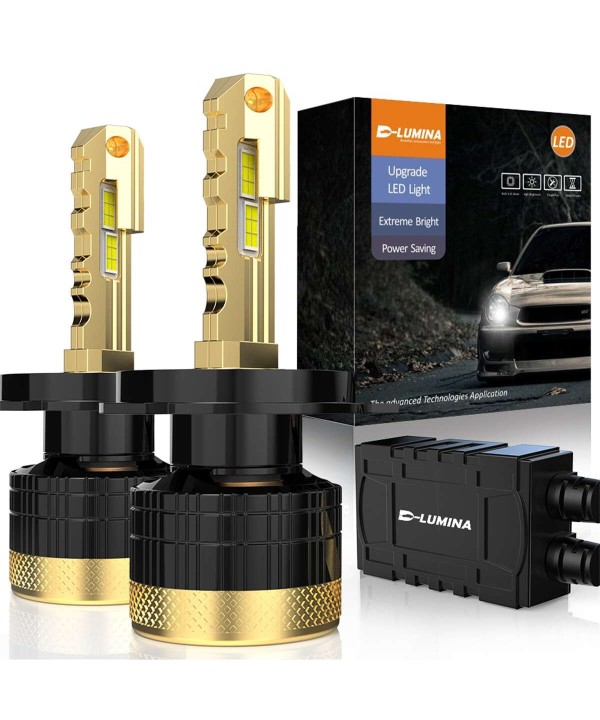 Kit Full Led Golden Key H4 120W 12000 Lumen 12V 6500K IP68 4 Volte Piu Luminoso